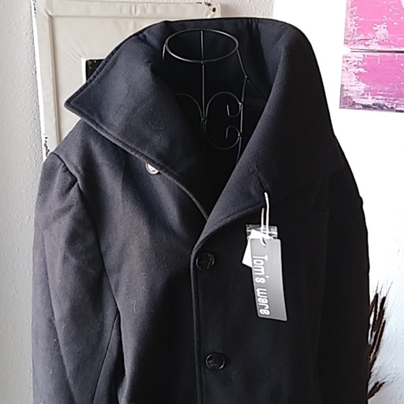 ♥️NWT Mens Wool Tom"s Ware coat🌲 - Picture 2 of 3